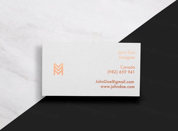 优雅风格企业名片模板样机 Elegant Business Card mockup