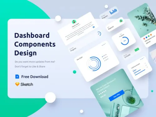 仪表盘管理后台组件界面设计 Dashboard Components