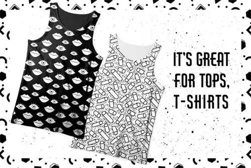 45个高品质的黑白几何图形无缝背景素材Black and W