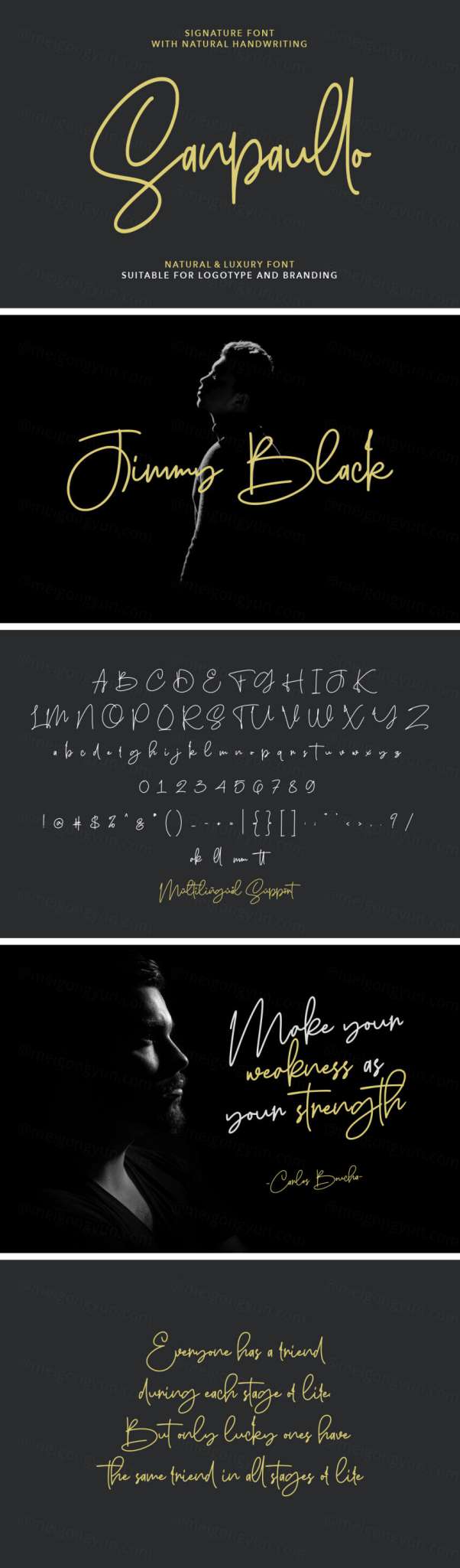 圣保罗签名字体 羽毛制成的墨水字体