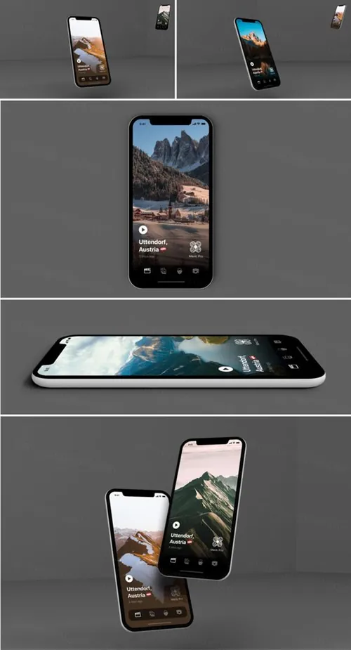 4K级的多角度iPhone X展示模型下载4k Plain iPhone X Mockups