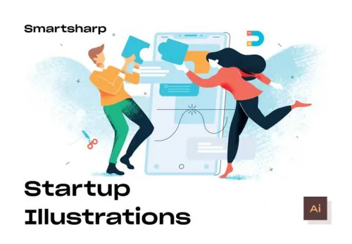 20个超高品质登录闪屏移动APP界面复杂场景矢量插画 Smartsharp Il