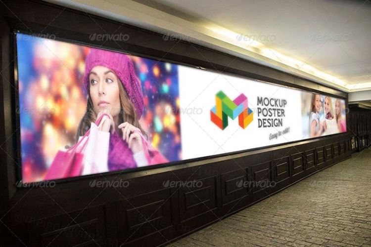 户外标识模型PSD贴图模板10 Urban Banner , Billboard , Poster and Sliding Doo