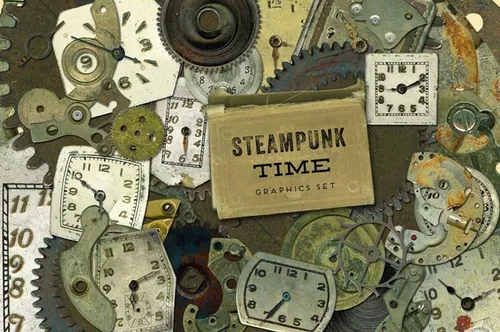 复古表盘Steampunk Time Graphics Set