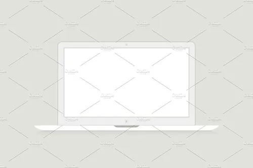 灰色背景笔记本电脑矢量插画Notebook