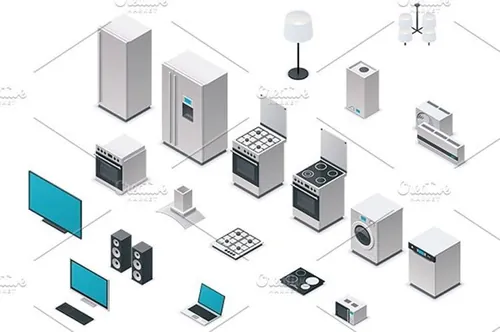 传染媒介等量Vector isometric appliances set