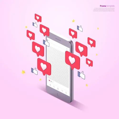 SNS社交网络Ins评论点赞留言通讯3D合成样机PSD海报模板
