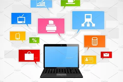 笔记本电脑的工具矢量图案Office laptop