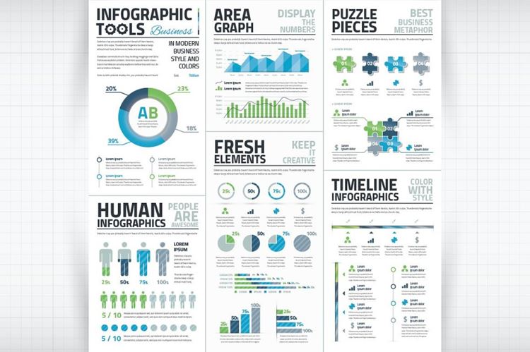 商务信息图标工具素材包Infographic Business Vector Elements