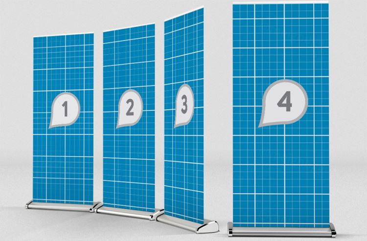 易拉宝X展架模型PSD贴图模板Roll Up Mockups