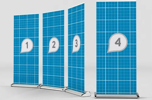 易拉宝X展架模型PSD贴图模板Roll Up Mockups