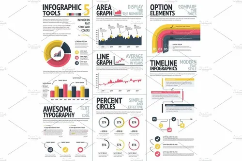 商务信息图标工具素材包Infographics Tools-amp; Elements Vector