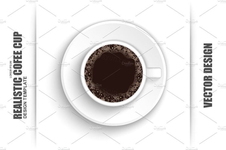 传染媒介设计模板Realistic Coffee Cup Vector
