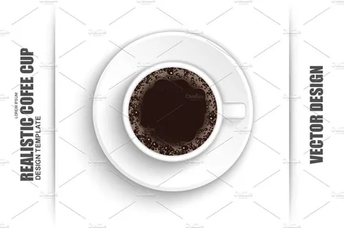 传染媒介设计模板Realistic Coffee Cup Vector