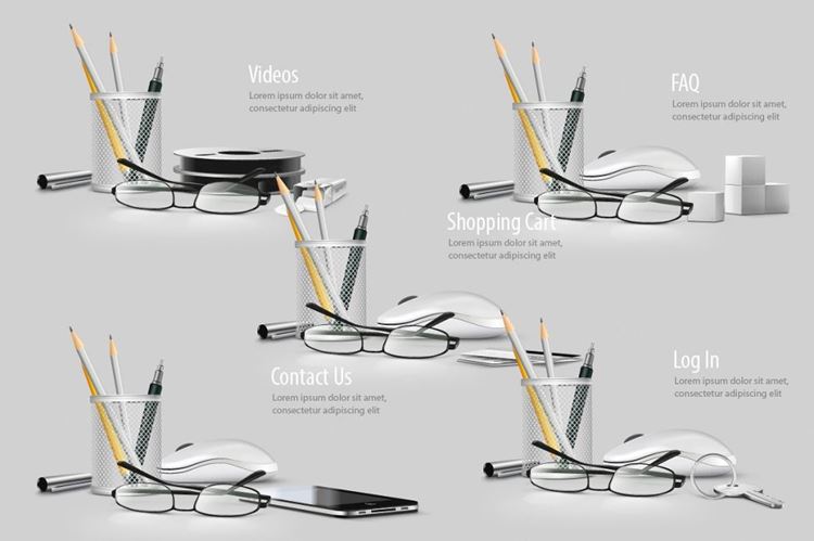 网页设计Desk Stuff for Banners / Headers