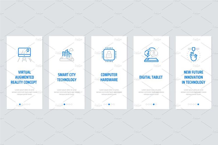 网站设计Technologies Metaphors Cards