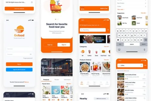 用于Adobe XD的外卖APP UI KITS