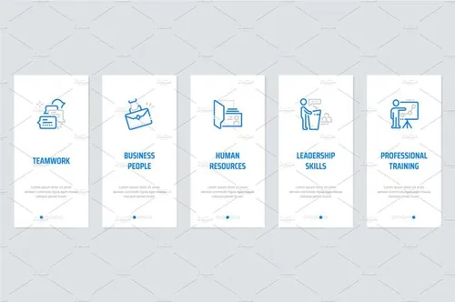 网站设计Business people Metaphors Cards