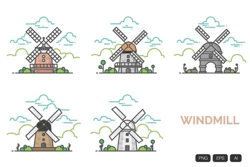 风车现代设计5 Windmill