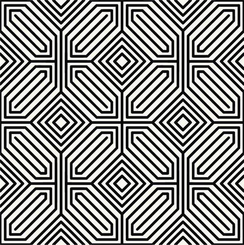 无缝线条背景Geometric seamless pattern