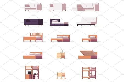 床和沙发套Vector beds and sofas set
