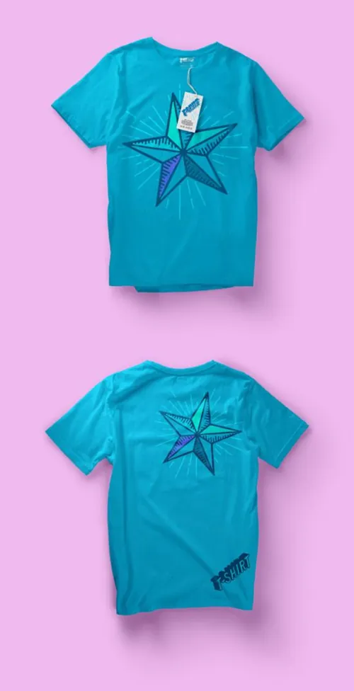 经典的圆领psd T恤样机 Classic Psd T-shirt Mockup Vol2