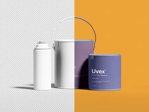 油漆桶/油漆容器包装设计效果图样机 Paint Packaging Mockup