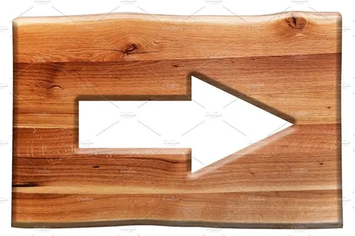 木头右边标志设计元素Go right sign in wooden board.