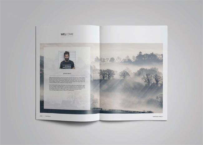 优雅的大图画册模板下载[indd]