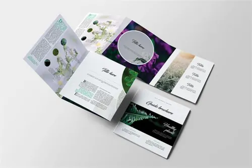 方形三折页画册模板 Guido Square Trifold Brochure