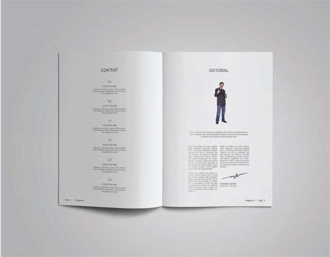 极简主义杂志模板下载[indd]