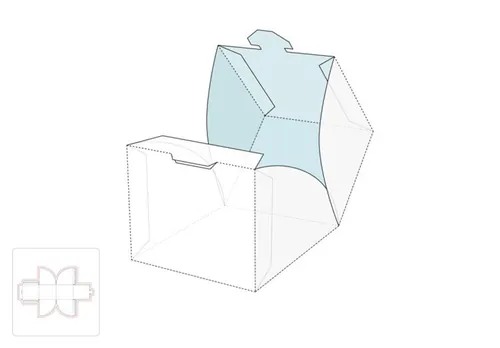 立方体包装盒模切图/刀模图EPS源文件