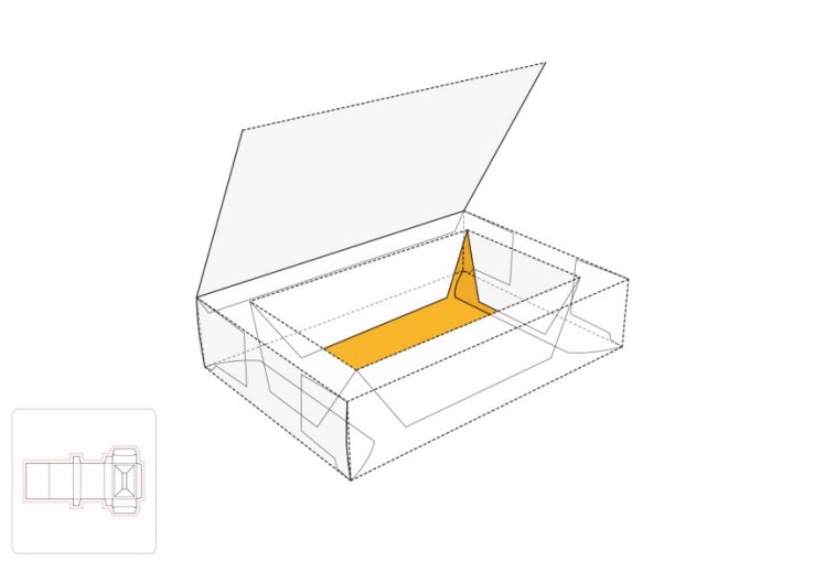 打开的包装盒模切图/刀模图EPS源文件