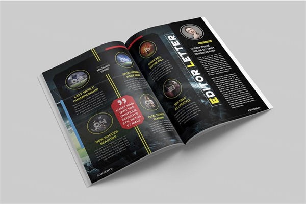 极简主义干净杂志画册模板下载