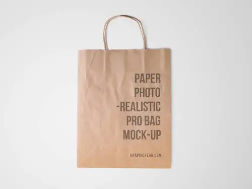 逼真的多用途手提袋环保袋纸袋VI样机展示模型 Paper Bag Mockup 样机模版