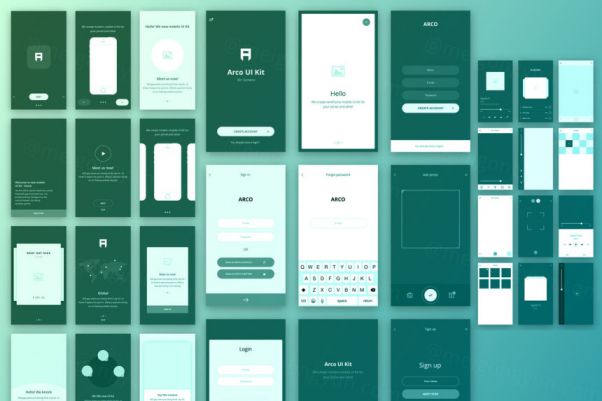 Arco – 线框移动UI KITS