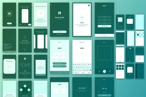 Arco – 线框移动UI KITS