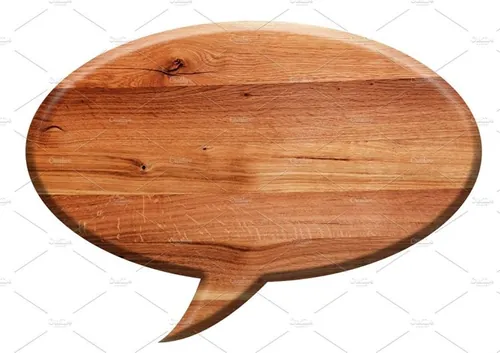 木头谈话气泡设计元素Wooden speech balloon.