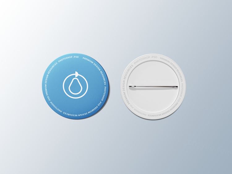 别针徽章胸章定做设计样机模板 Pin Button Badge Mockup
