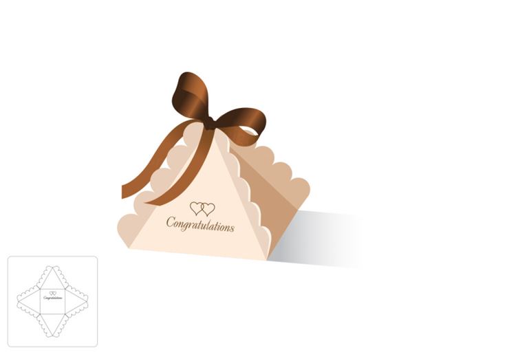 三角花边零售盒模切图/刀模图EPS源文件