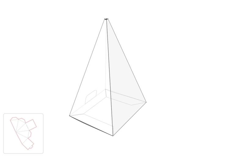 蛋挞包装盒模切图/刀模图EPS源文件