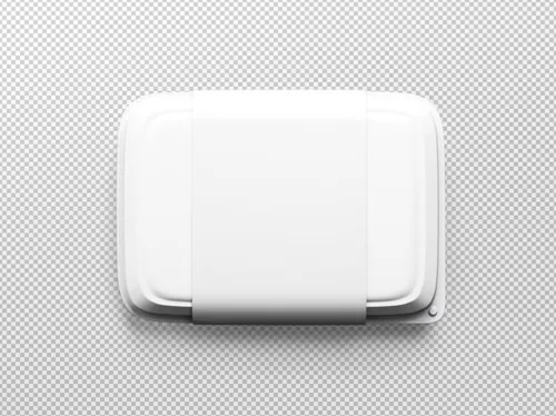 塑料食品盒一次性饭盒食品包装设计样机模板 Plastic Food Box Mockup