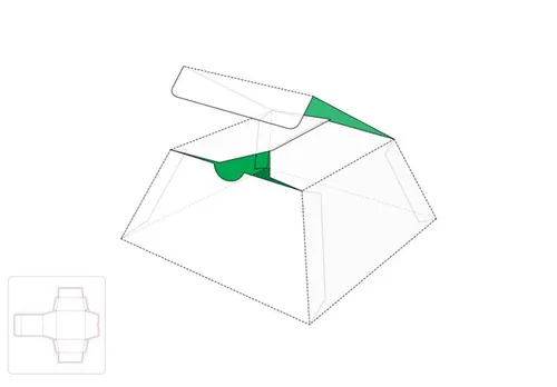 茶具包装盒模切图/刀模图EPS源文件