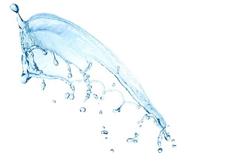 水滴Water on a white background