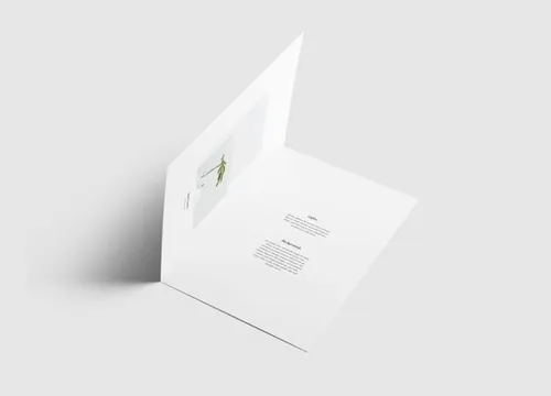 A4尺寸大小双折传单设计内页版式效果图样机模板 A4 Bifold Brochure Mockup
