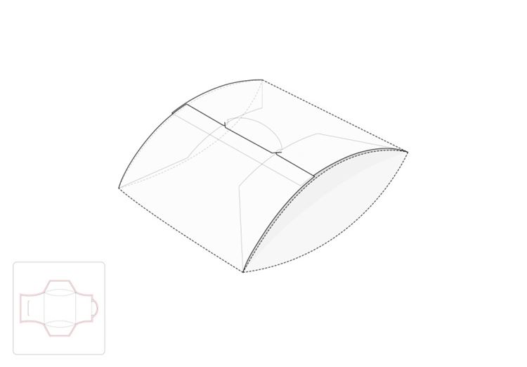 枕头包装模切图/刀模图EPS源文件
