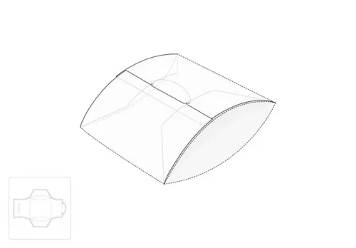 枕头包装模切图/刀模图EPS源文件