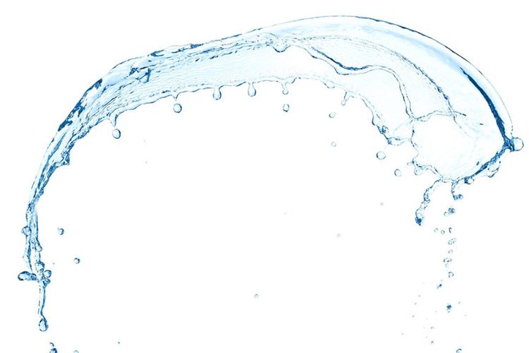 水滴Water on a white background