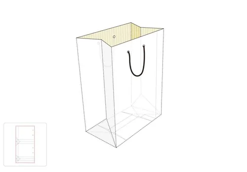 装鞋子礼品袋模切图/刀模图EPS源文件