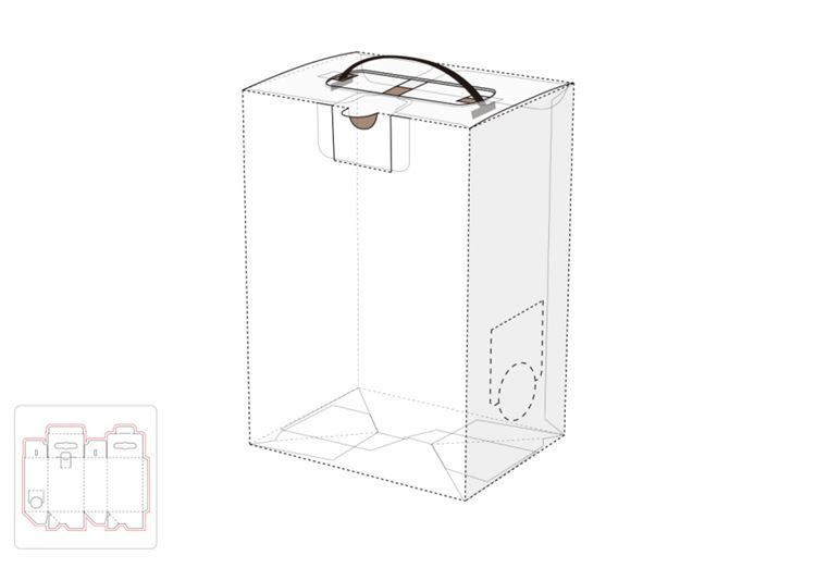 液体容器盒模切图/刀模图EPS源文件